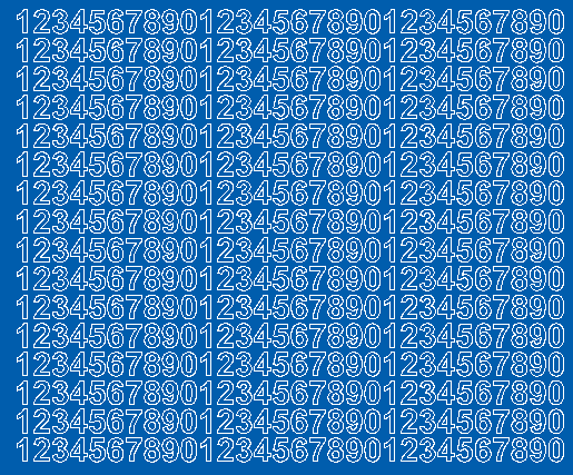Cyfry samoprzylepne 1 cm niebieski matowy