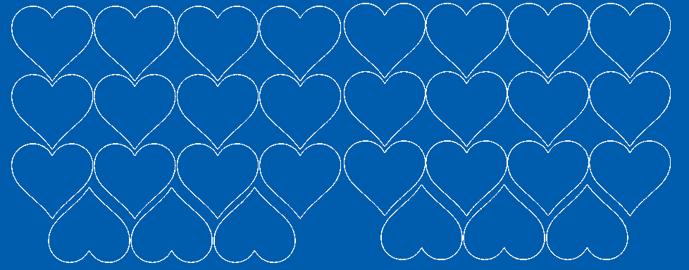 Naklejki na ścianę serca walentynki niebieski mat 6 cm